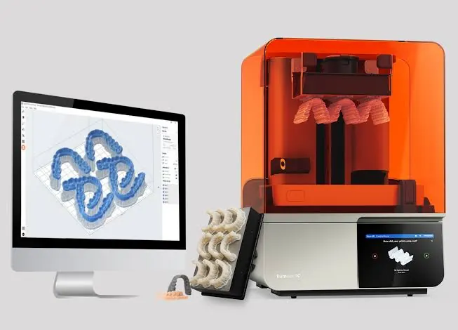 Formlabs Form 4B dental 3D printer image for evidence-based review context
