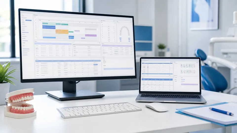Generic configurable dental practice management software workstation for Open Dental review context